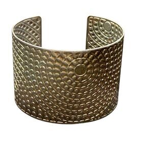Anthropologie gold bronze cuff bracelet